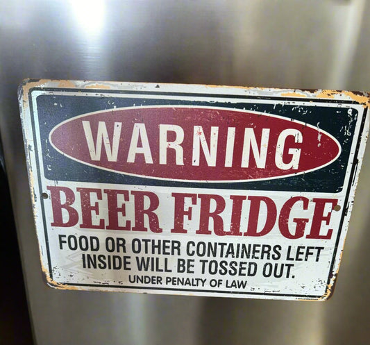 Beer Fridge Metal Wall Art