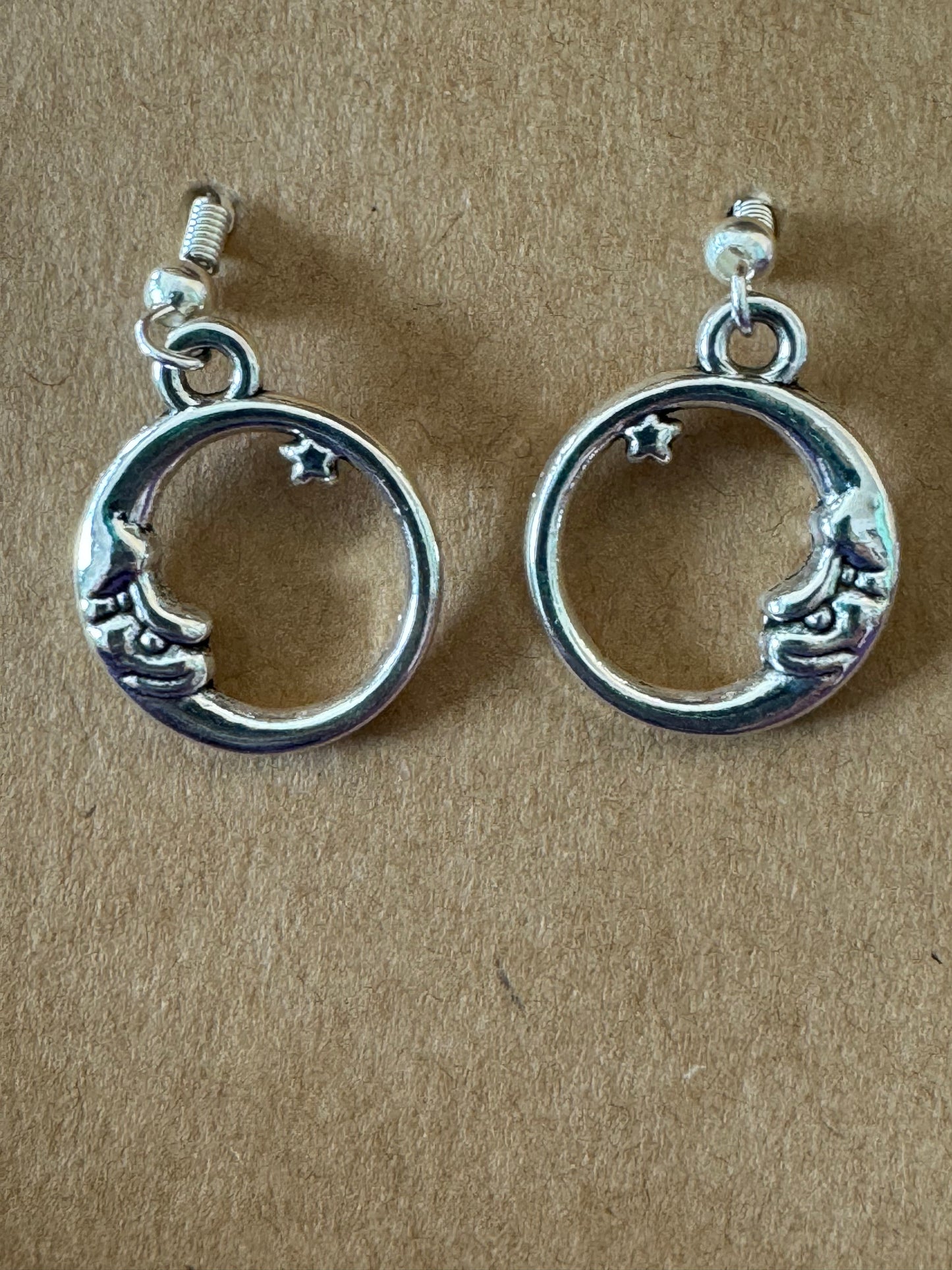 Small Moon Hoop Earrings