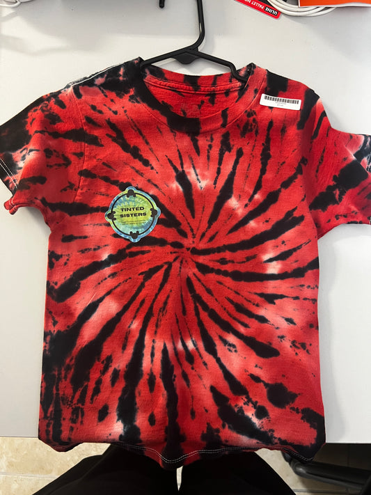 Red and Black Tie Dye T-Shirt (4T)