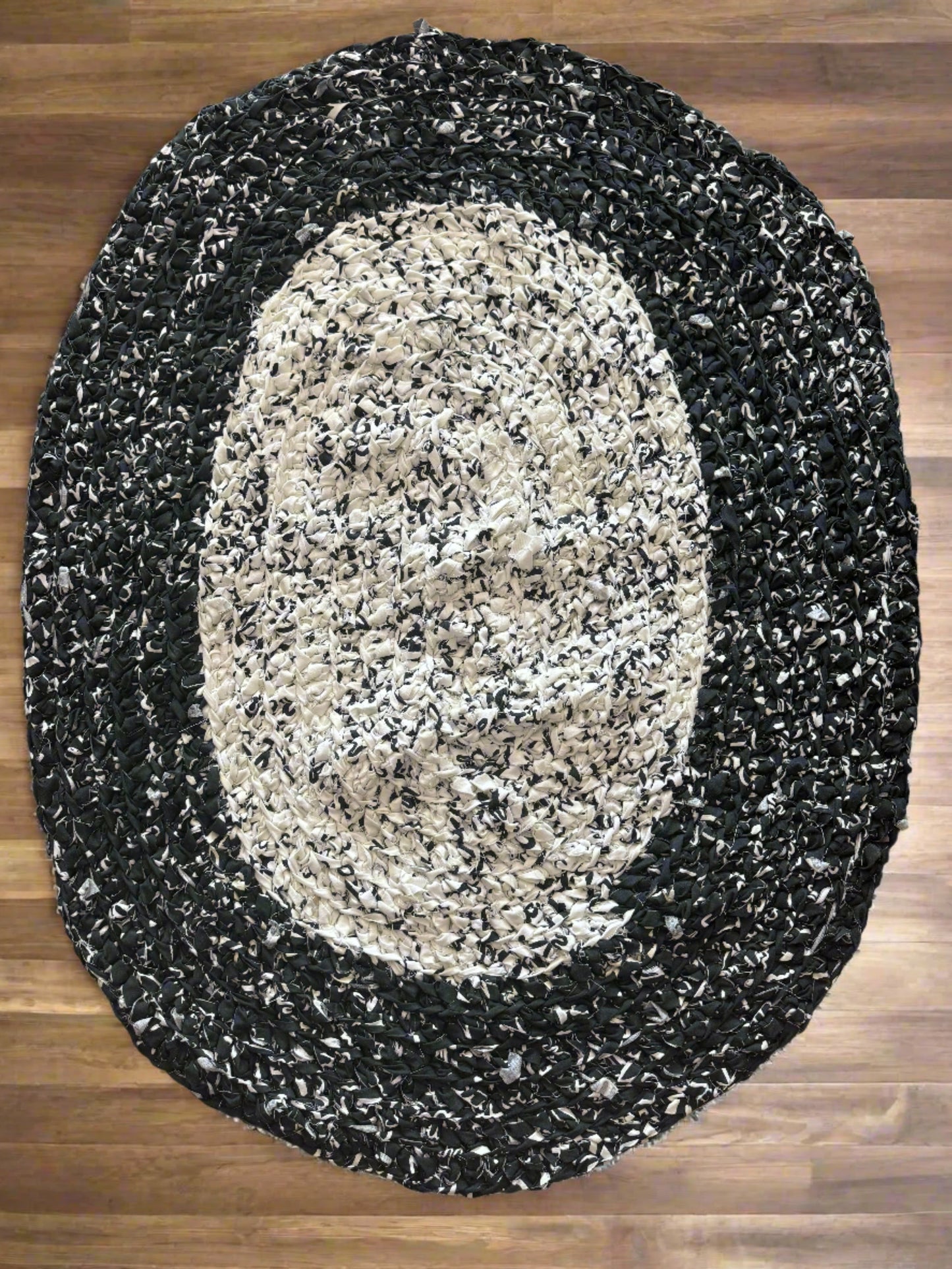 Black And White Medium Rag Rug