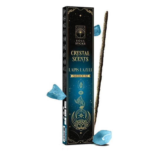 Lapis Lazuli Crystal Scents Incense Sticks Smudge Kit