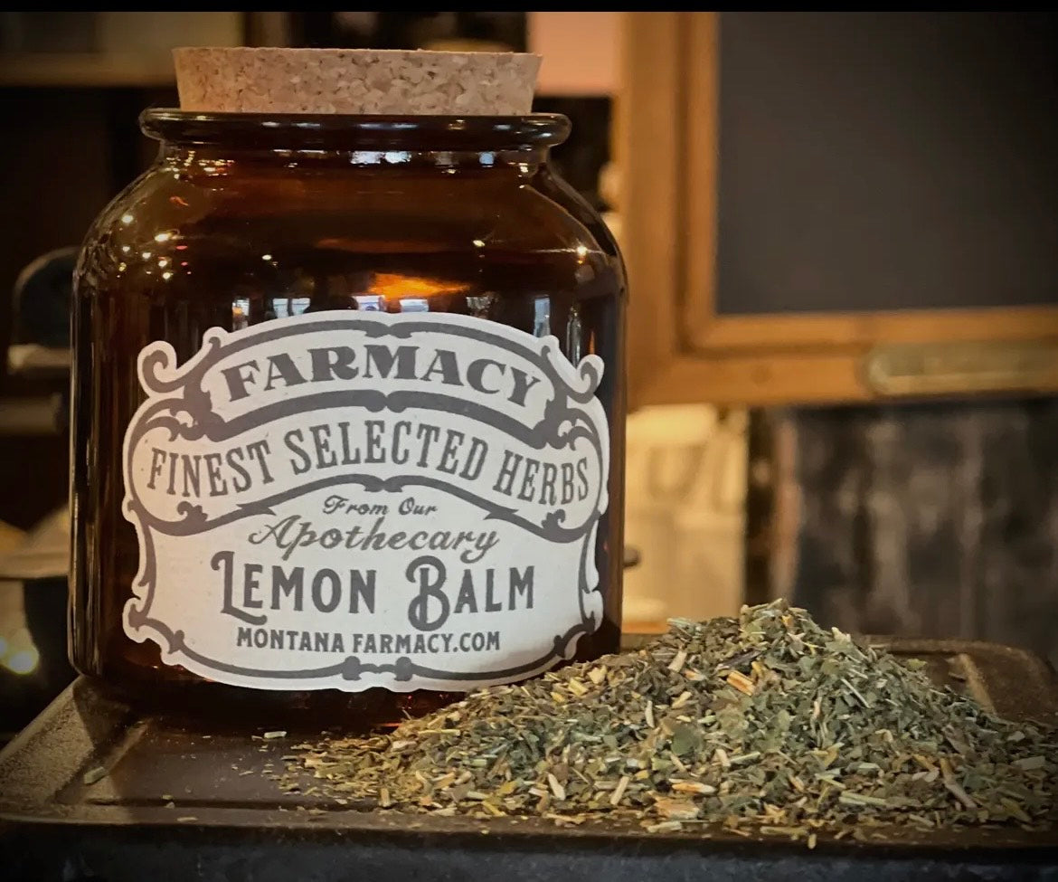 Lemon Balm Apothecary Jar