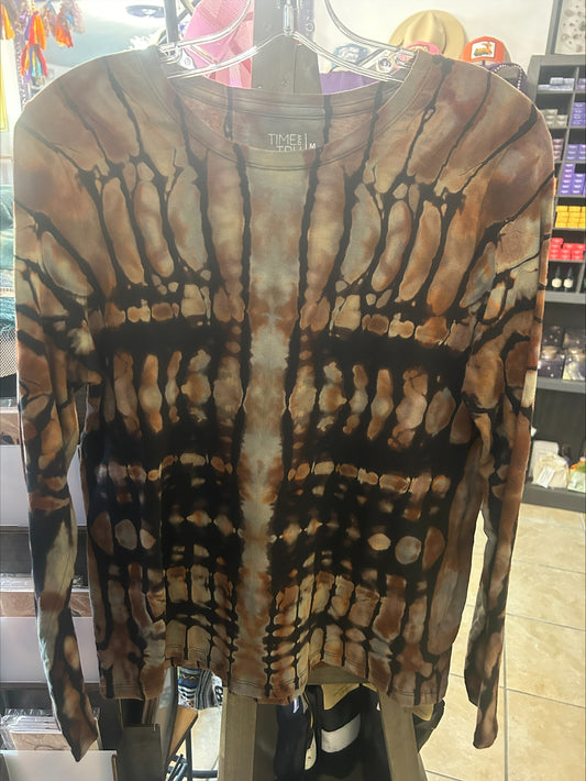 Tie Dye Long-Sleeved T-Shirt-Size Medium