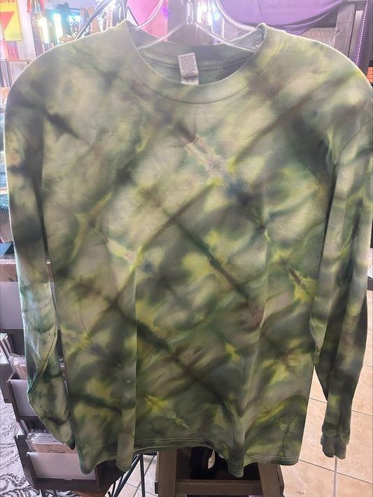 Tie Dye Long-Sleeved T-Shirt-Size Medium