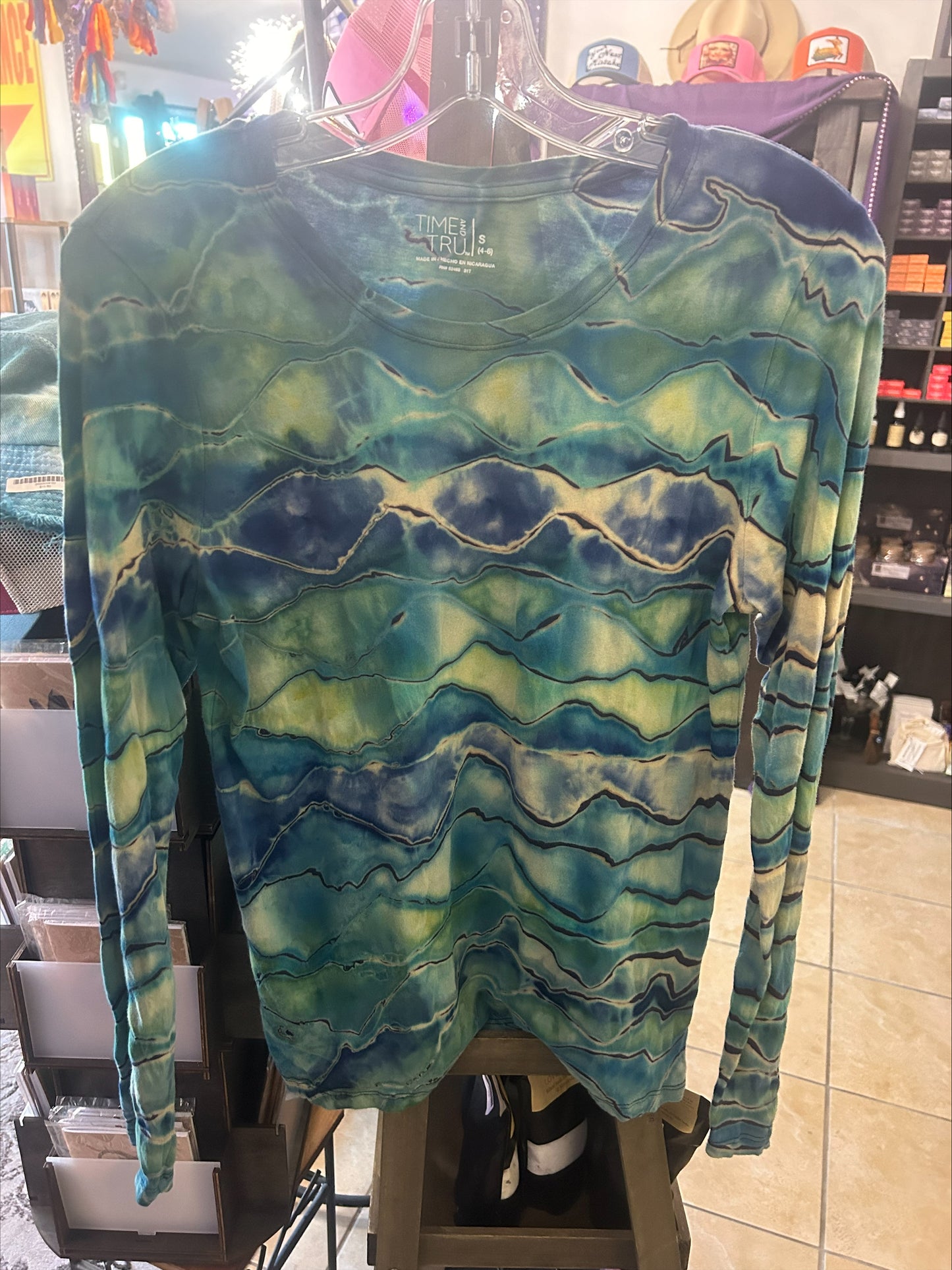 Tie Dye Long-Sleeved T-Shirt-Size Small