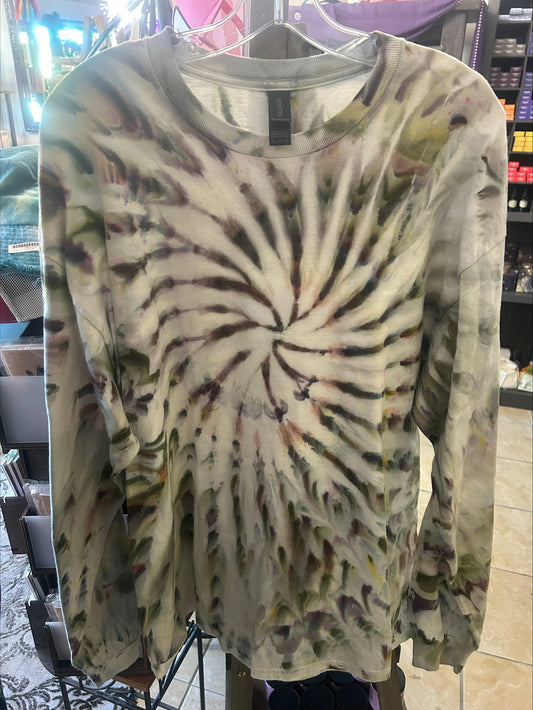 Tie Dye Long-Sleeved T-Shirt-Size X-Large