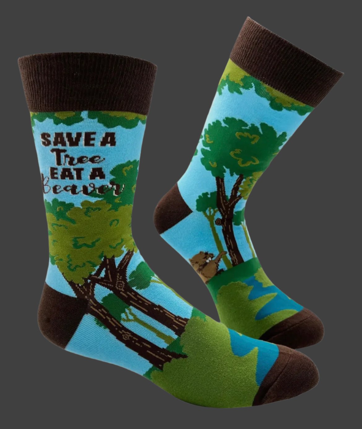 Save The Tree Eat A Beaver, Men's Socks