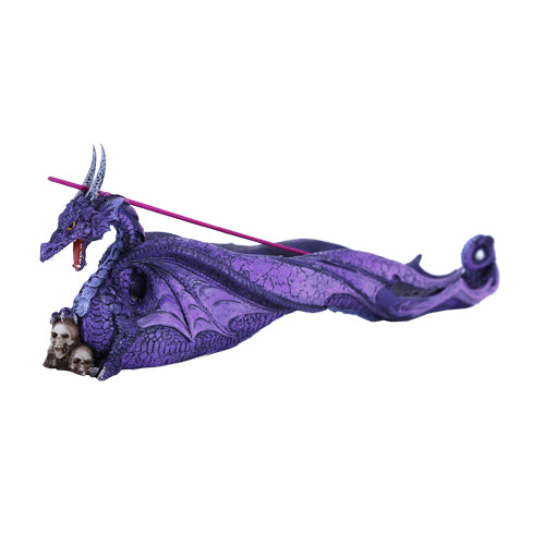 Deep Purple Dragon Incense Burner