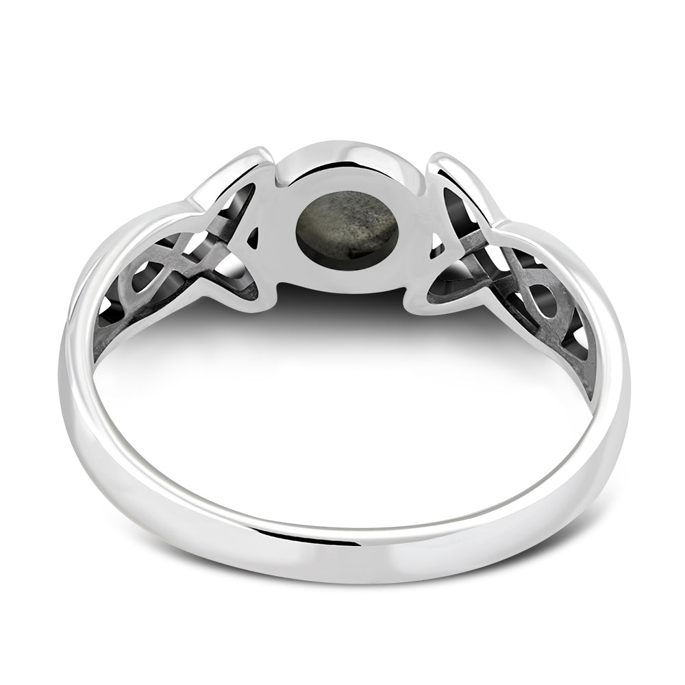 Labradorite, Celtic Trinity Sterling Silver Ring