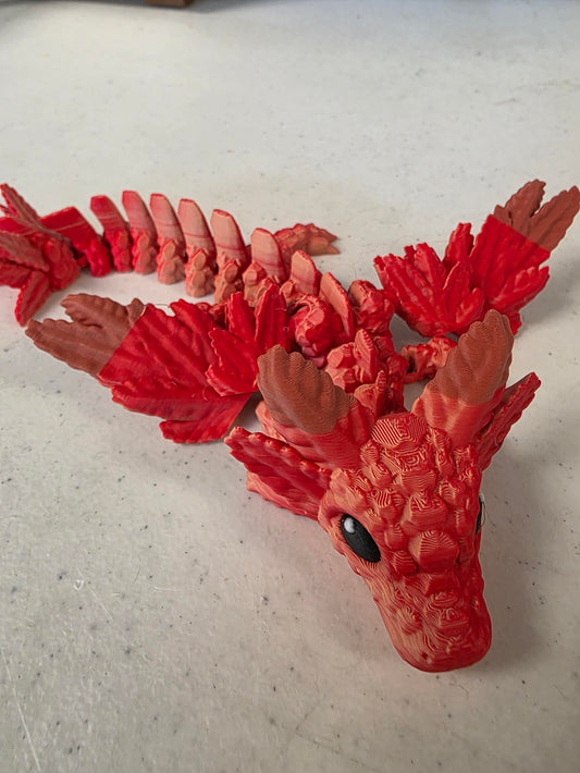 Red Winged 3D Dragon