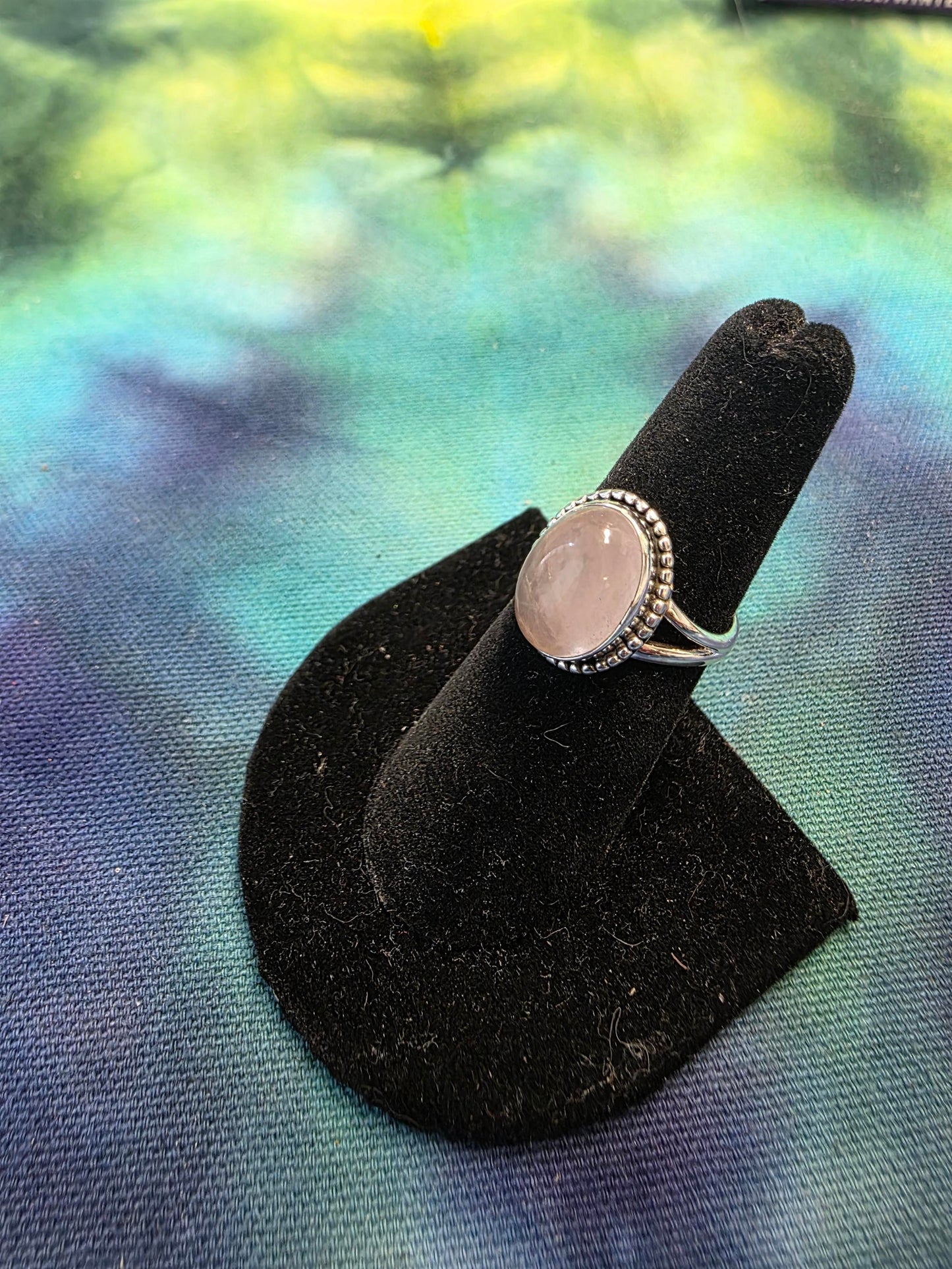 Rose Quartz Sterling Silver Ring