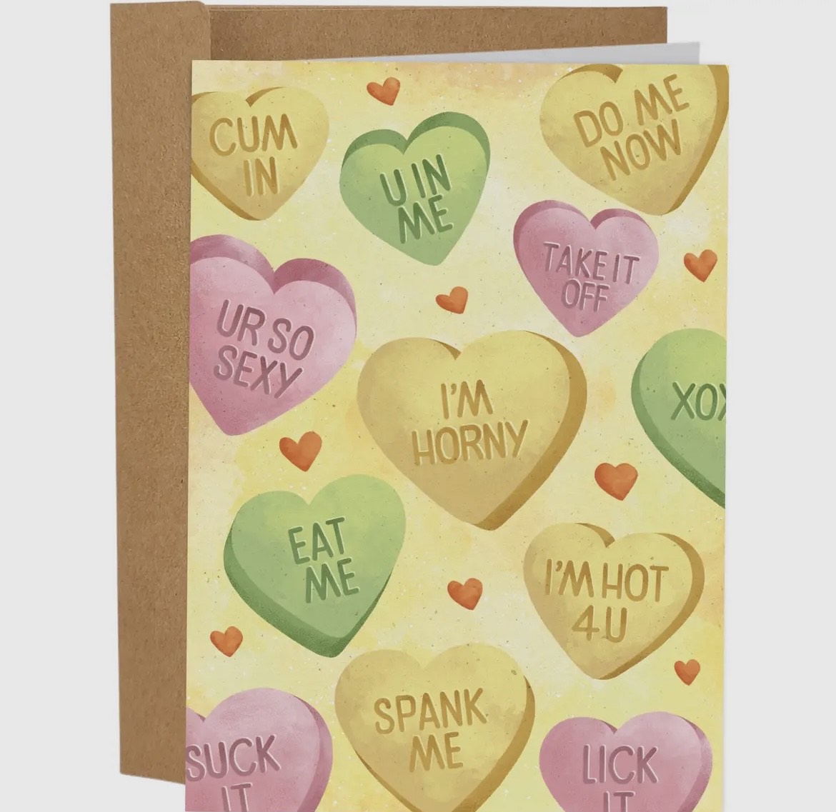 Naughty Sweetheart Candies Greeting Card