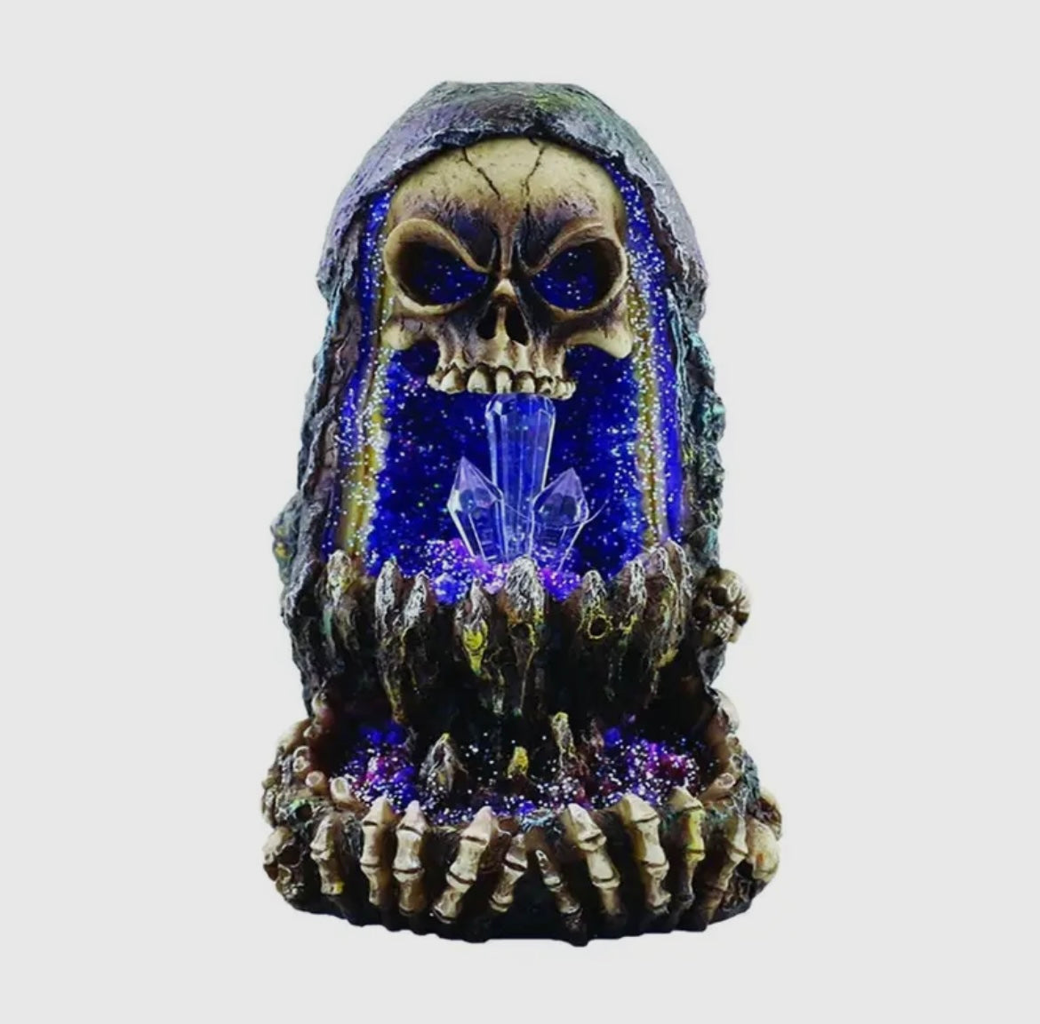 Skull Backflow Incense Burner with LED