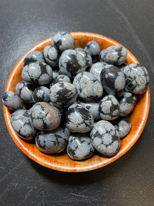 Snowflake Obsidian Stone Tumble