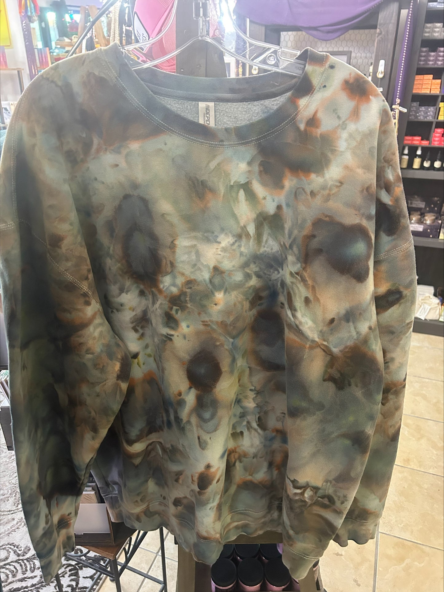 Tie Dye Crewneck Sweatshirt-Size 3X