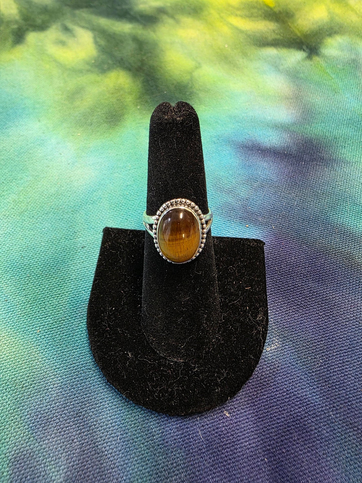 Golden Tiger's Eye Sterling Silver Ring