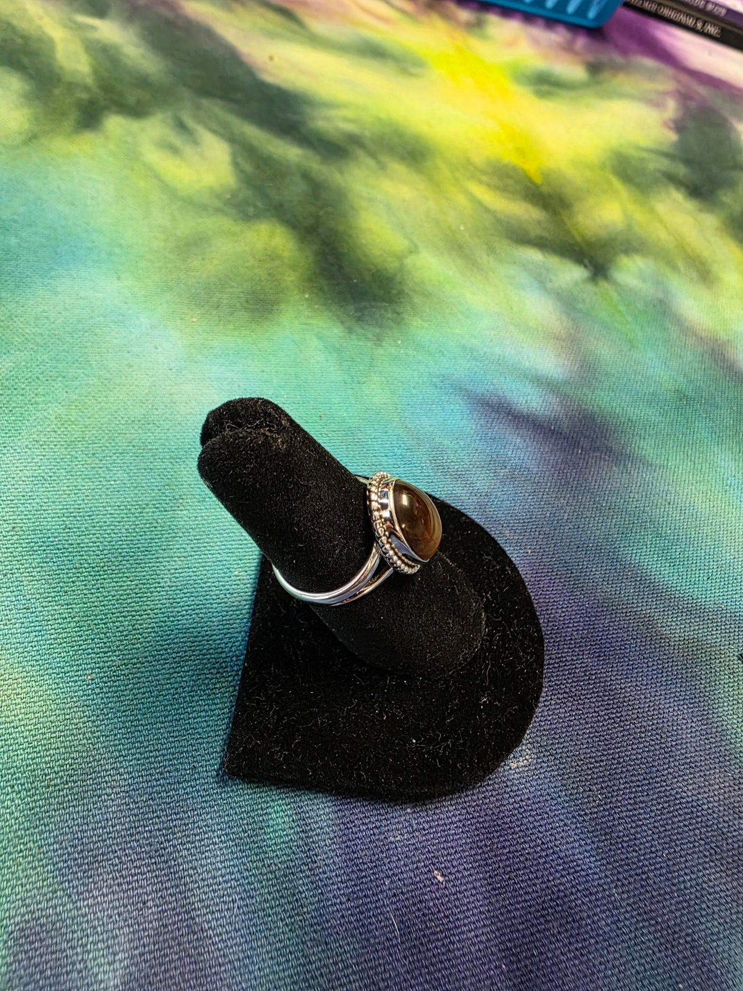 Golden Tiger's Eye Sterling Silver Ring