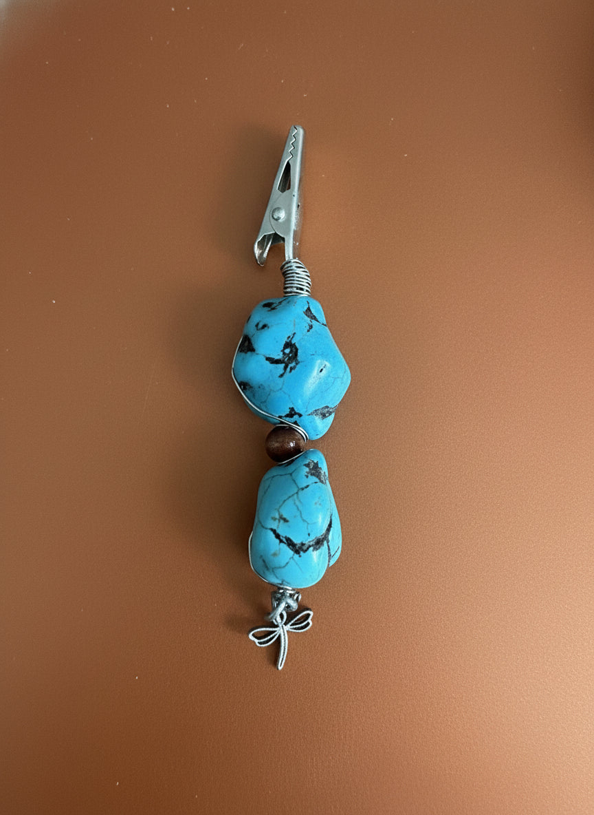 Turquoise Dragonfly Smoking Clip