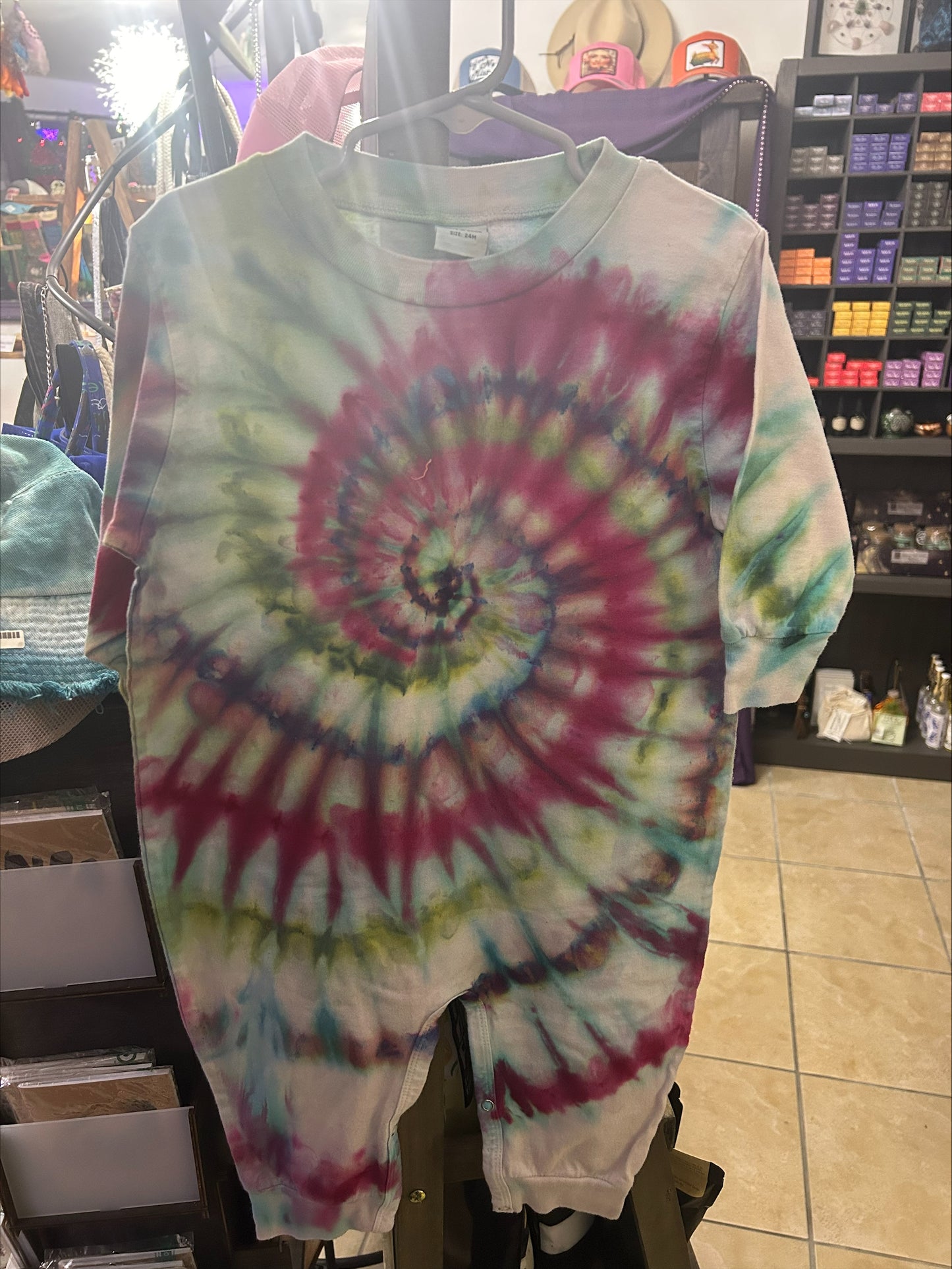 Tie Dye Union Suit-Size 24 Months