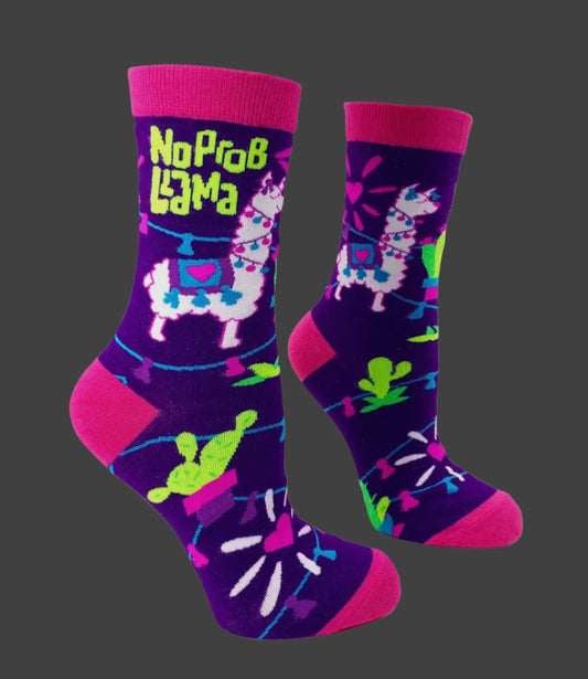 No Problem Llama, Women's Socks