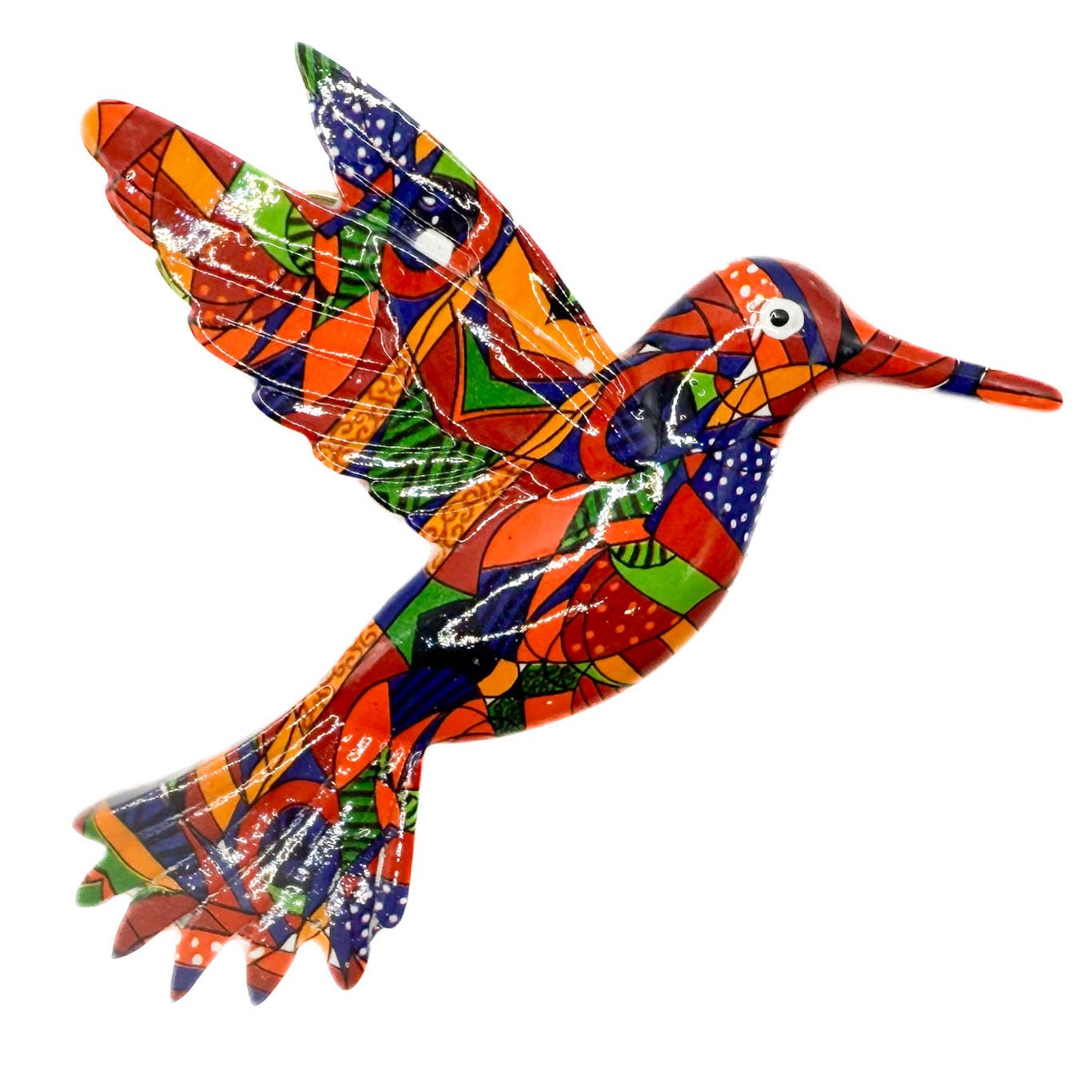 Vibrant Hummingbird Wall Plaque