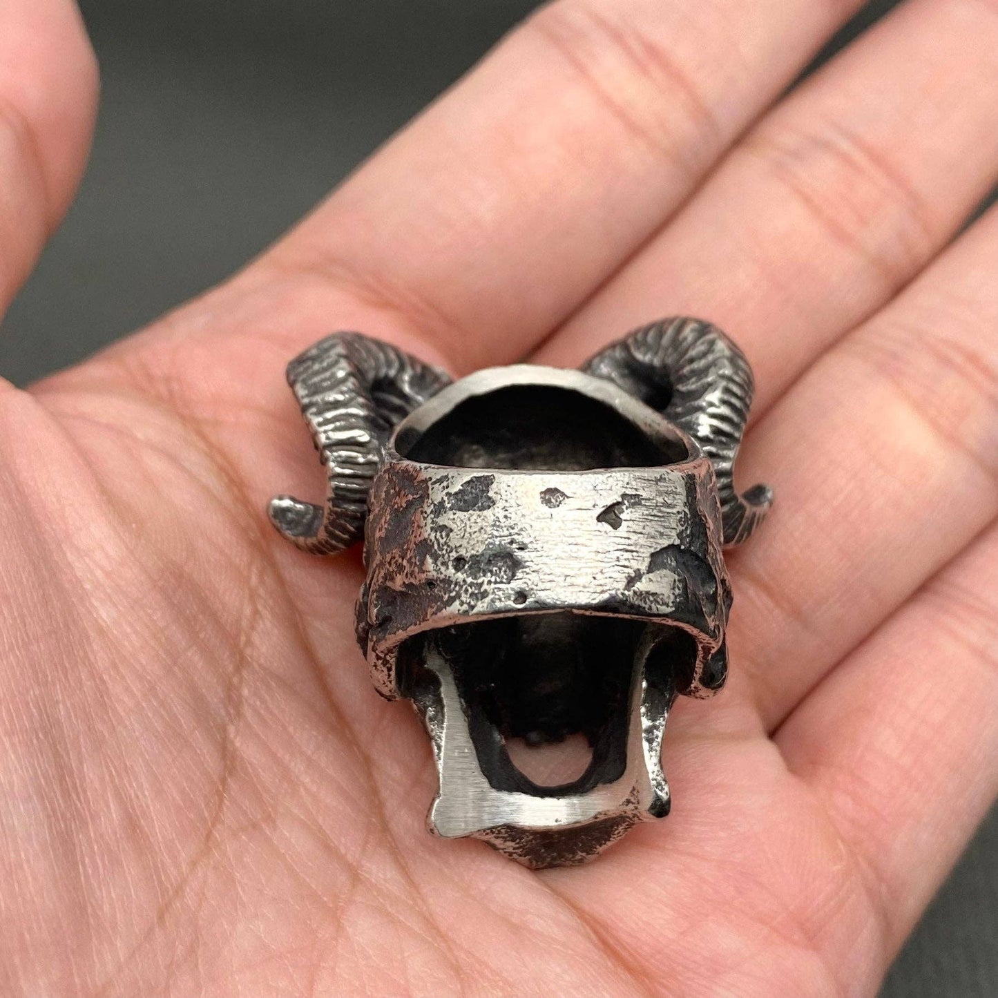Men's Stainless Steel Demon Skull Ring
