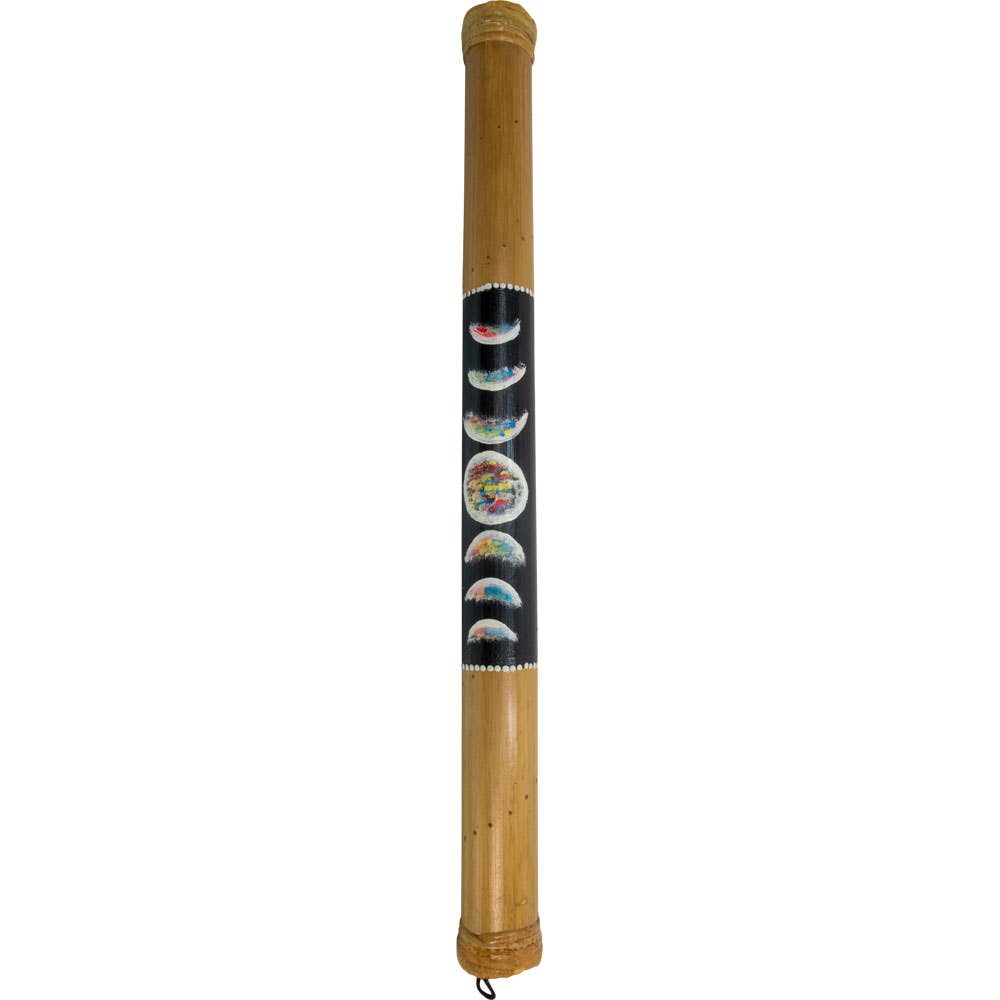 Bamboo Painted Rainstick - Moon Phases - Large
