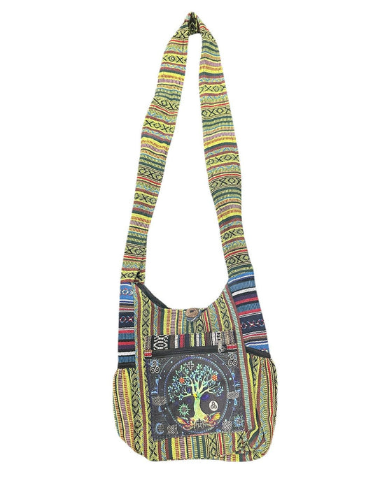 Cotton Gold Celtic Artwork Tree of Life Bag