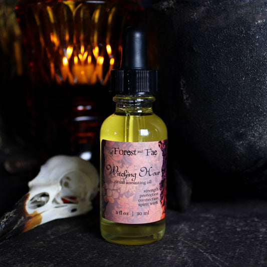 Witching Hour Sacred Ritual Oil • Herb Infused Altar Oil
