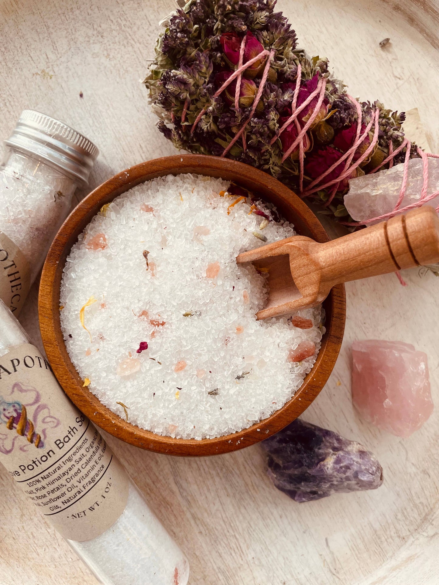 Love Potion Herbal Bath Salt Tubes