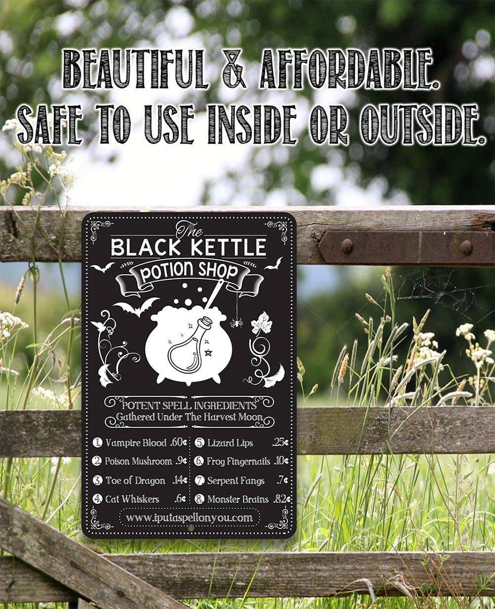 Black Kettle Potion Shop - Metal Sign