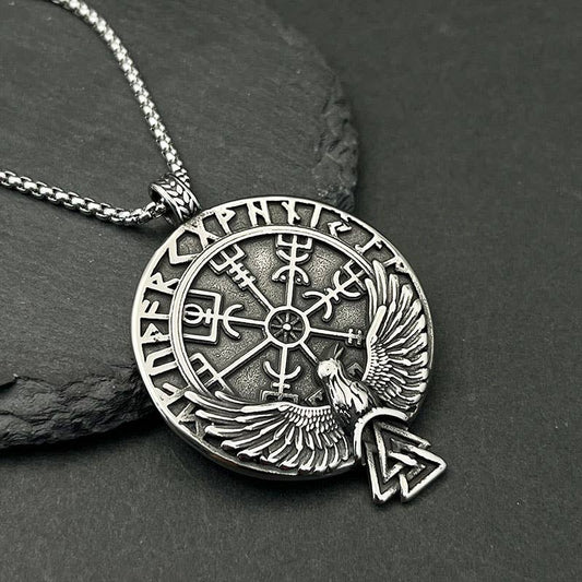 Vintage Viking Jewelry Rune Pendant Necklace