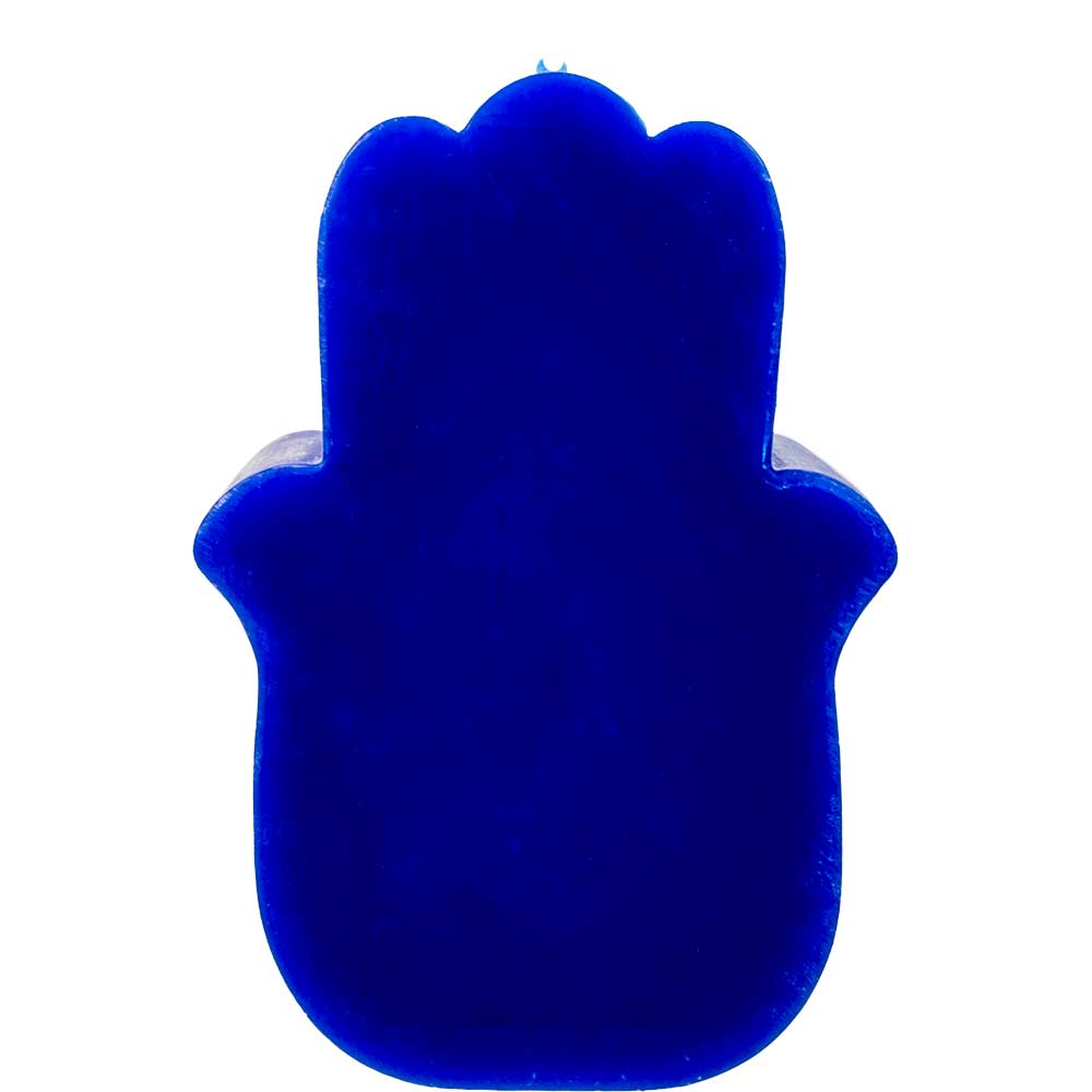 Intention Candle - Fatima Hand Blue & White