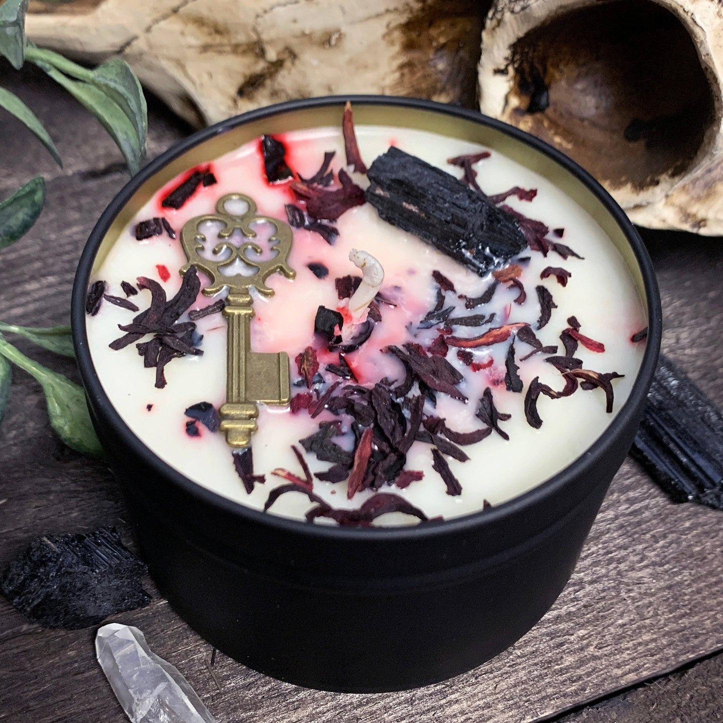 Hecate Goddess Candle • Witchy Herb & Crystal Infused Candle