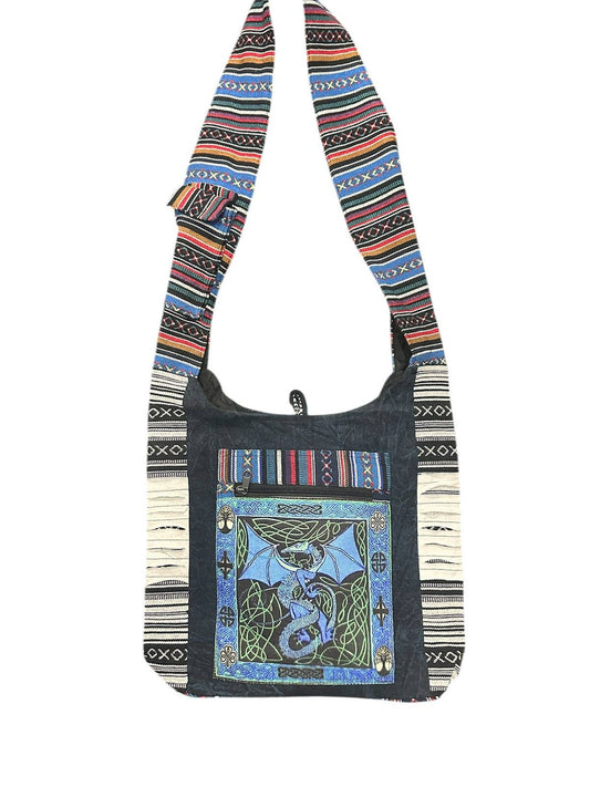 Cotton Blue Dragon Celtic Bag