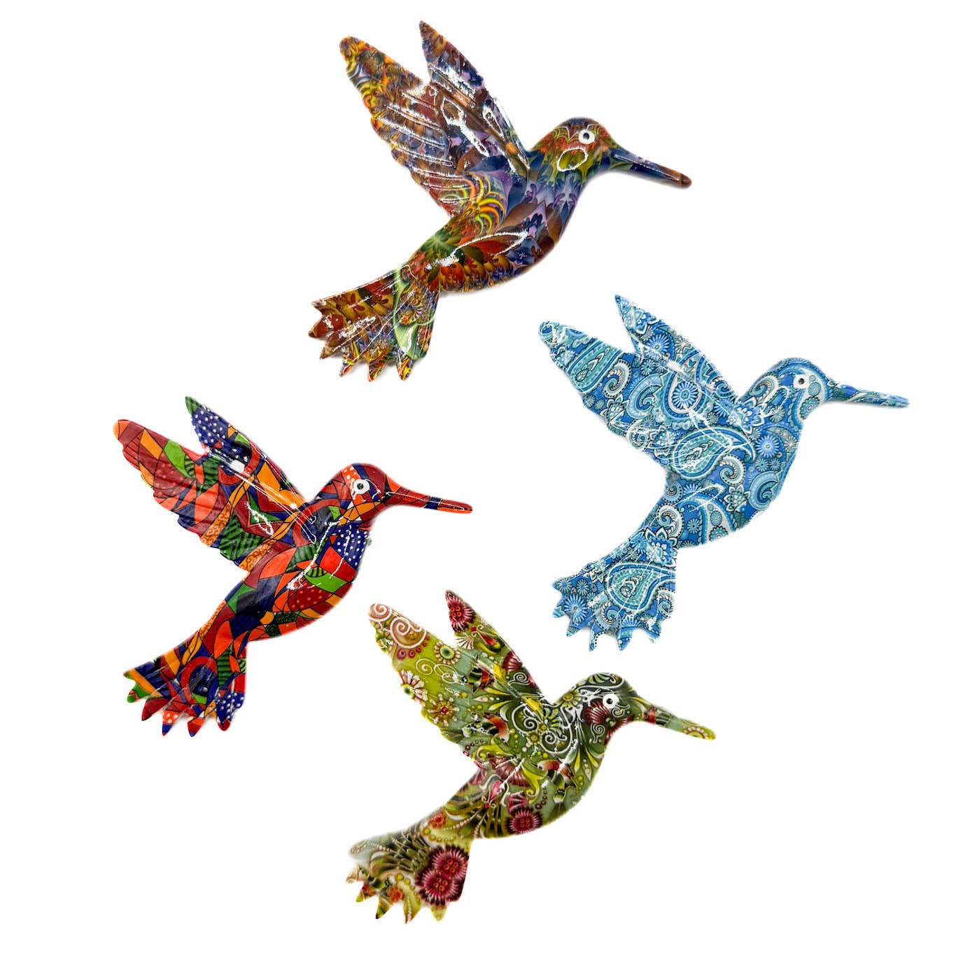 Vibrant Hummingbird Wall Plaque