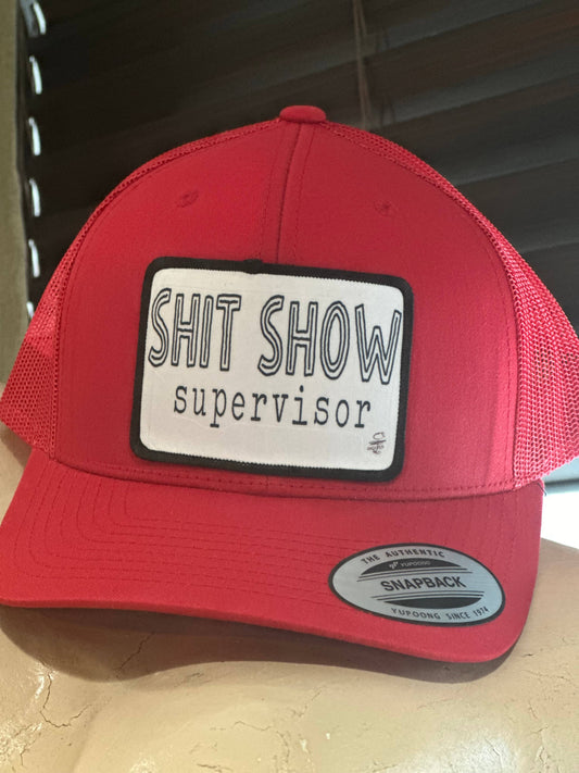 Shitshow Supervisor Hat in Blue and White