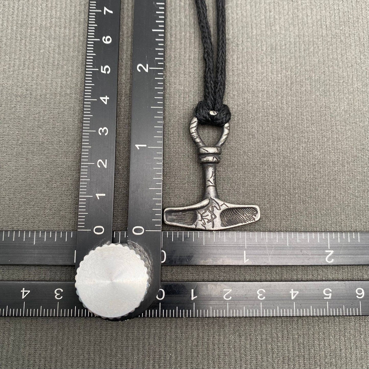 S.Steel Viking Thor's Hammer Pendant Men's Necklace