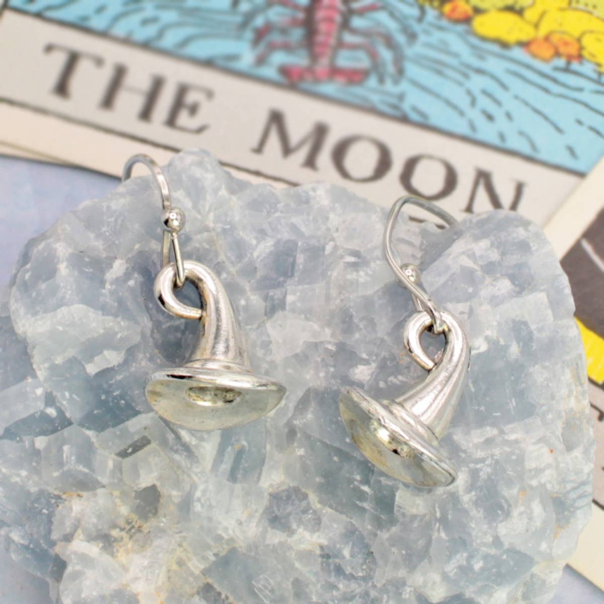Bewitched Witch Hat Silver Earrings