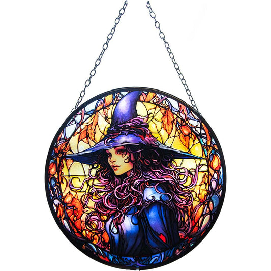 Glass Suncatcher 6in - Mystical Witch