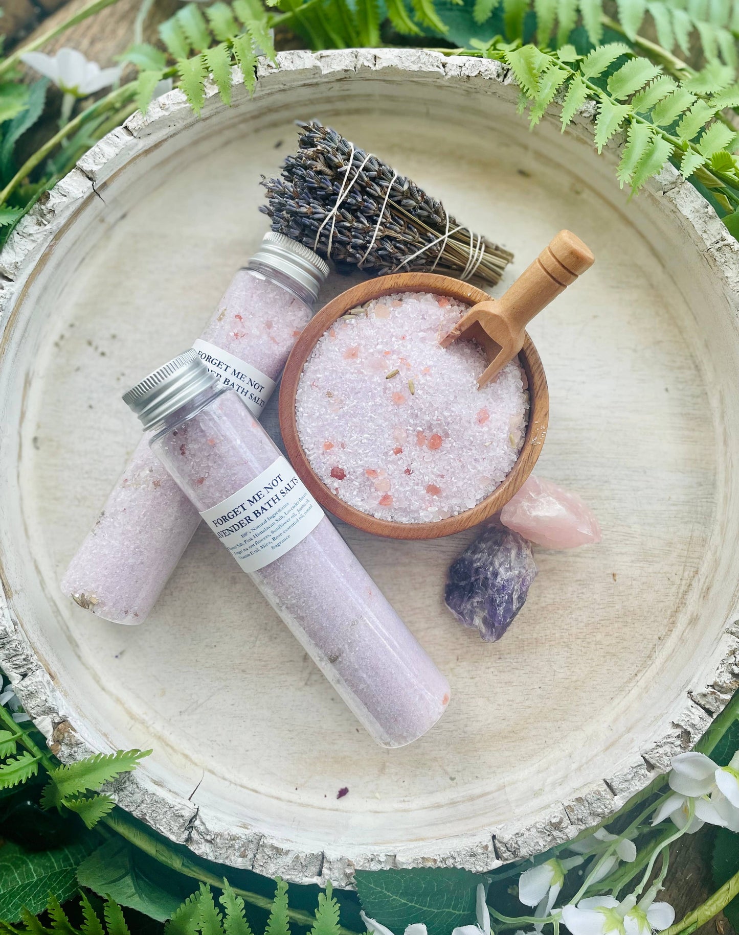 Forget Me Not Lavender Herbal Bath Salt Tubes