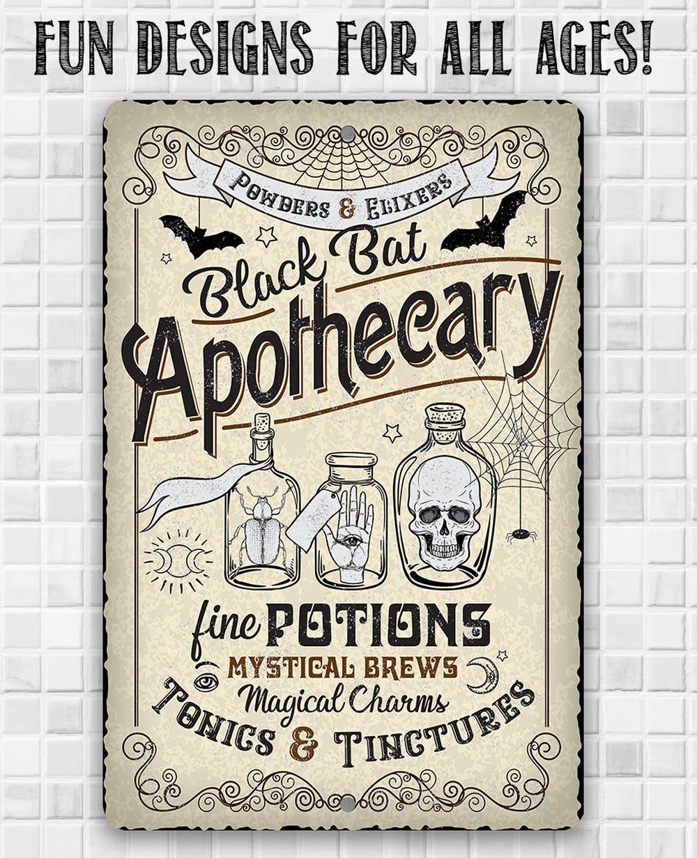 Black Bat Apothecary - Metal Sign