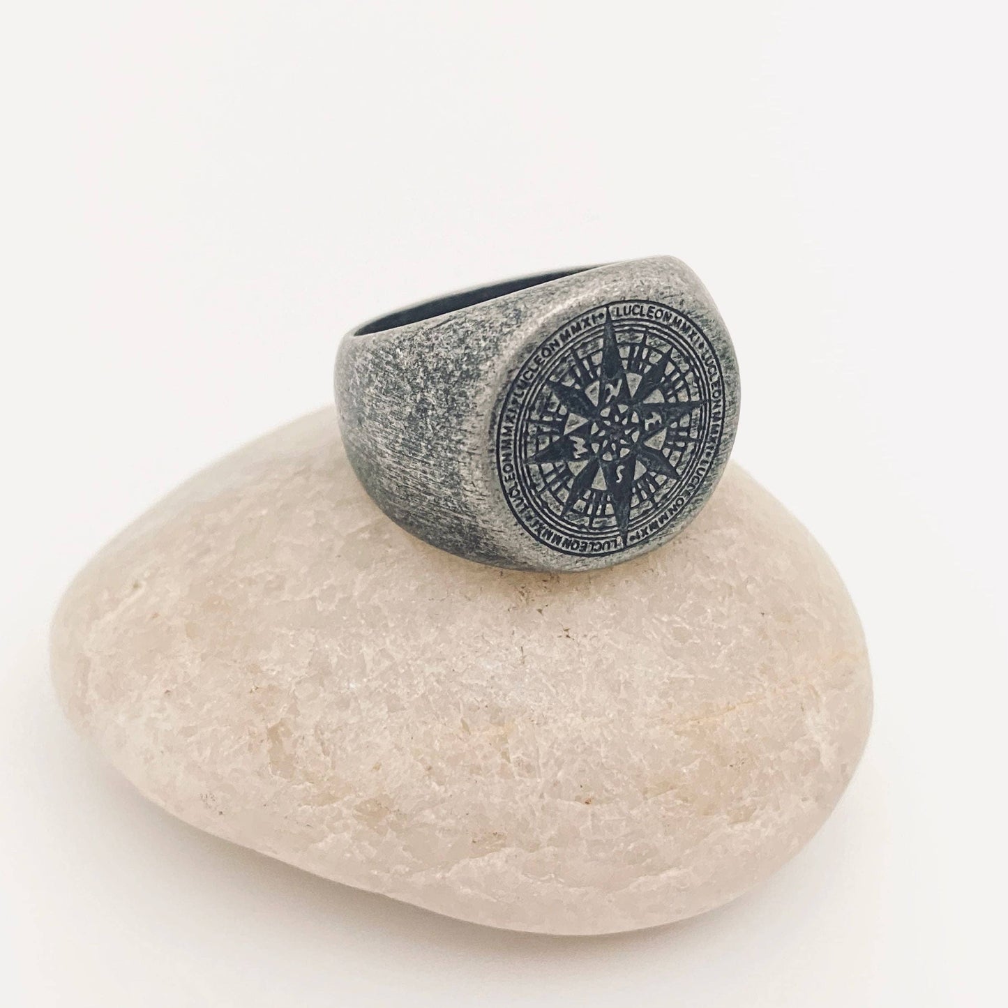 Men's Jewelry Stainless Steel Compass Ring