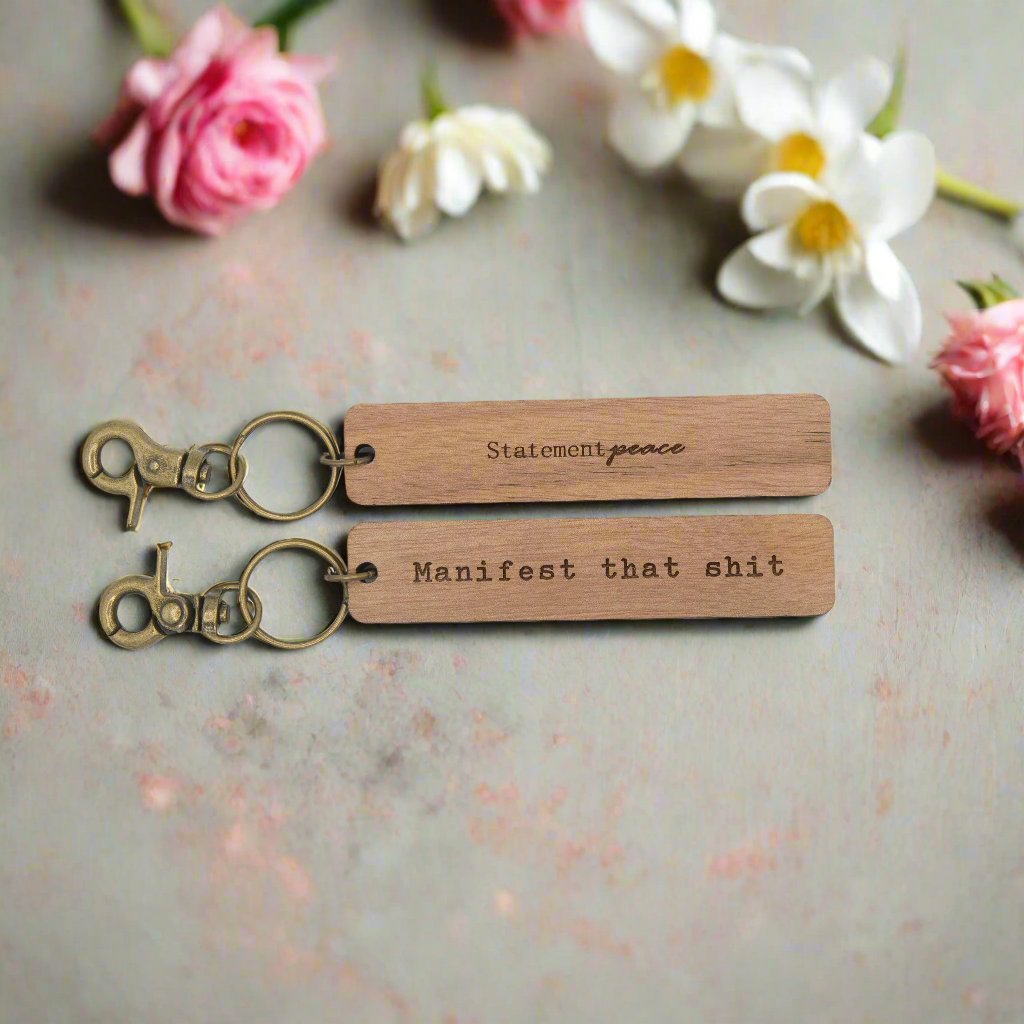 Wooden Manifest Keychain