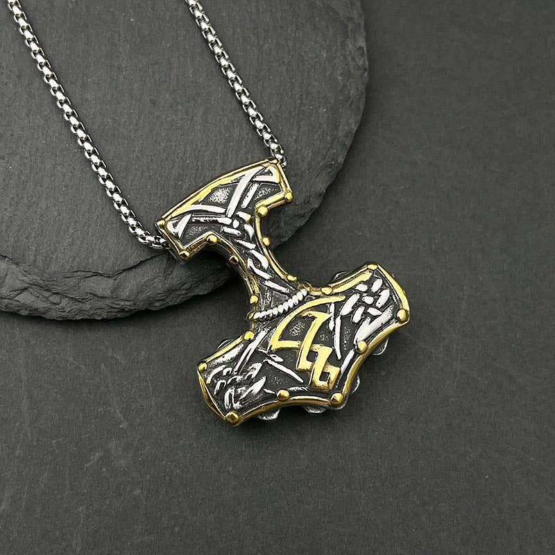 Vintage Viking Thor's Hammer Pendant Necklace