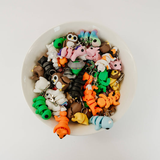 3D Printed Animal Keychains - Assorted Styles