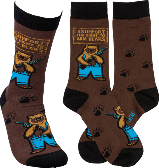 I Support The Right To Arm Bears Socks