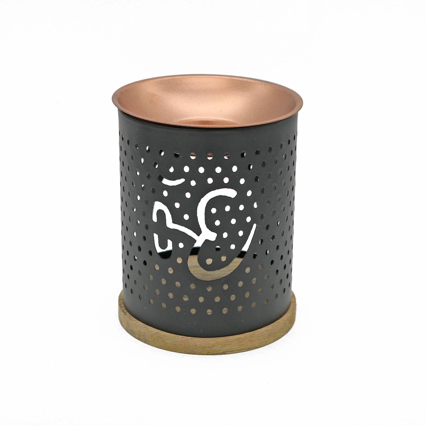 Brass Oil Burner w/ Mesh + Candle Opening: OM