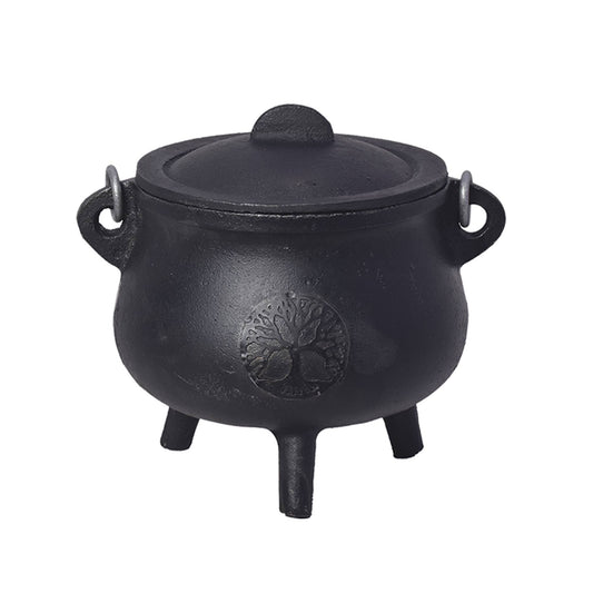 Tree of Life Cast Iron Cauldron (6 in.)