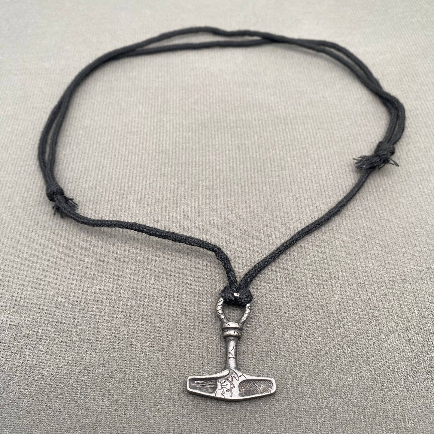 S.Steel Viking Thor's Hammer Pendant Men's Necklace